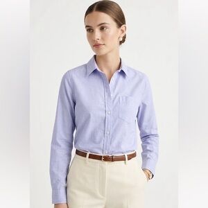 J.Crew NWT 100% Cotton Periwinkle Blue Button Down Dress Shirt Size Medium